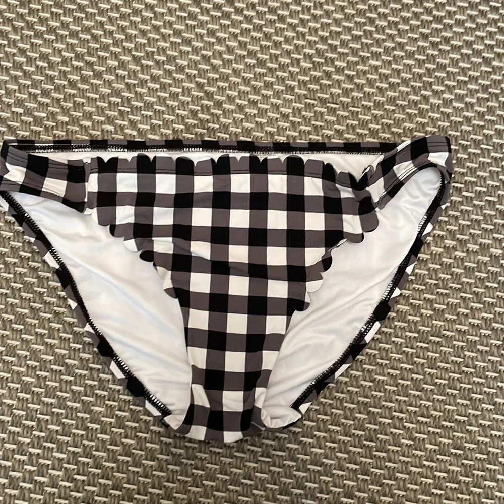 Loft Beach Gingham Ruched Halter Tankini Top & Bottom - Picture 4 of 7